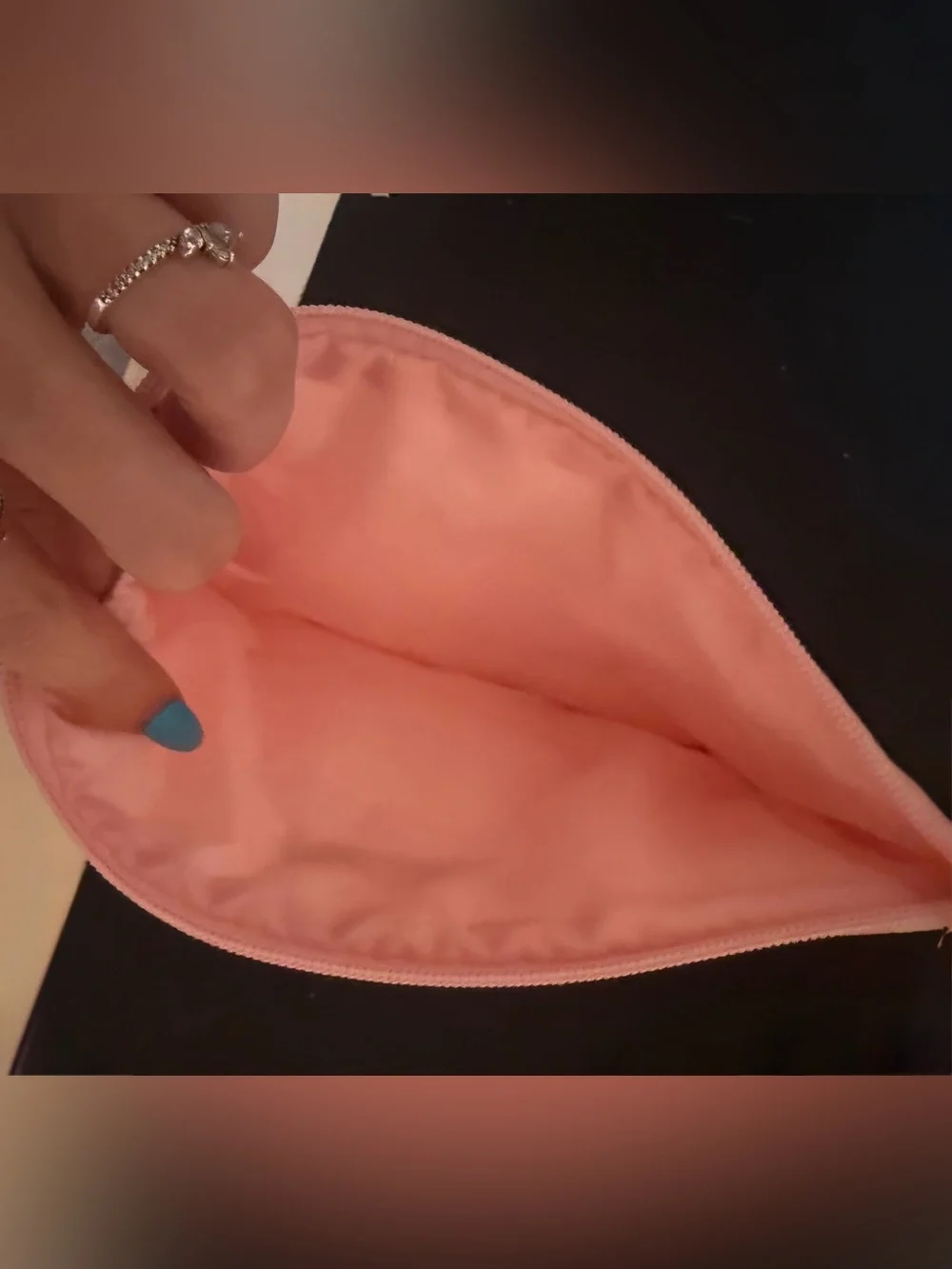 Juicy Couture Nylon Pink Quilted Cosmetic Pouch